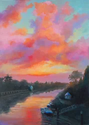 Pastell-Sonnenaufgang